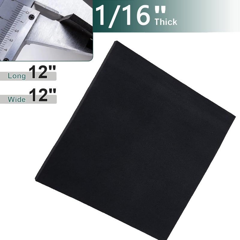 ZERITO Silicone Rubber Sheet, 60A Rubber Gasket Material, 1/16 (.062)" Thick × 12" W × 12"L Rubber Sheet Use for DIY Gaskets, Pads, Seals, Crafts, Supports, Liner,Bumpers,Leveling, Flooring, Abrasion - Image 2